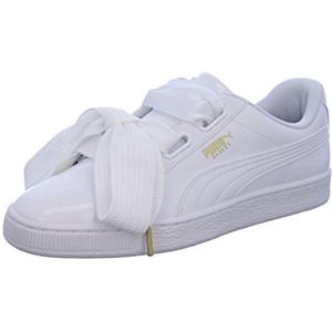 PUMA Basket Heart Patent Wn's, Scarpe da Ginnastica Donna, Bianco White White, 39 EU