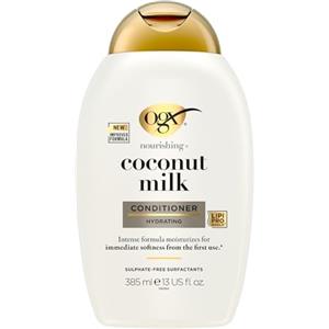 OGX Balsamo Nourishing + Coconut Milk, Balsamo capelli secchi con Latte e Olio di Cocco e Proteine del Latte, Balsamo districante capelli per una chioma morbida, luminosa e sana, 385 ml