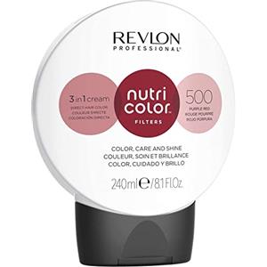 REVLON PROFESSIONAL Nutri Color Filters Maschera Colorata Capelli, Protettiva, Istantanea e Multidimensionale, Rosso Porpora - 240 ml