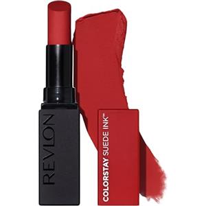 Revlon ColorStay Suede Ink Lipstick, Rossetto Opaco, A Lunga Durata, Formula No-Transfer, Arricchito con Vitamina E, Resistente All'Acqua, 016 Bread Winner, 2.55g