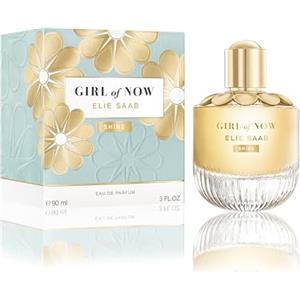 Elie Saab Girl of Now Shine 90 ml - Eau de Parfum da Donna - Fragranza Cipriata Gourmand - Note di Ananas, Fiore d'Ormond, Vaniglia e Patchouli - Flacone in Vetro Trasparente