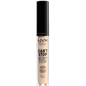 NYX Professional Makeup Correttore Can't Stop Won't Stop, Correttore Viso Liquido, Adatto a Tutti gli Incarnati, Light Ivory, Confezione da 1