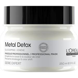 L'Oréal Professionnel Paris | Maschera Ristrutturante per Tutti i tipi di Capelli Danneggiati, Rischio di Rottura Ridotto, Colore Protetto, Chioma Lucente&Setosa, Senza Solfati, Metal Detox, 250 ml