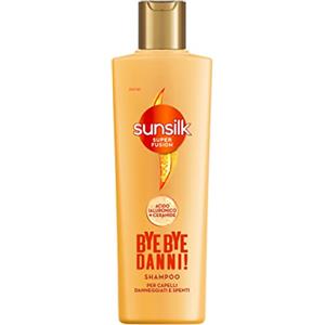 Sunsilk, Shampoo Bye Bye Danni, Shampoo per Capelli Danneggiati e Spenti, Formula Super Fusion con un mix di Acido Ialuronico e Ceramide, Ripara da 7 Tipi di Danni ai Capelli, 220 ml