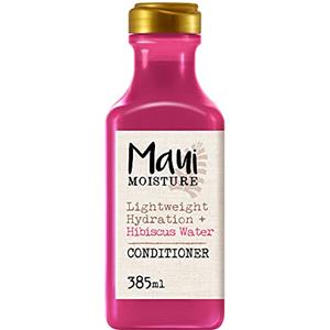 Maui Moisture Balsamo Lightweight & Hydration + Hibiscus Water, Balsamo capelli secchi, Districante capelli vegano e naturale con acqua di ibisco, Balsamo senza solfati, siliconi o parabeni, 385 ml