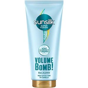 Sunsilk, Balsamo Volume Bomb, Balsamo Volumizzante, Dona Volume e Capelli Lucenti, Formula Super Fusion con un Mix di Acido Ialuronico Nutriente e Arginina per Tutti i Tipi di Capelli, 180 ml