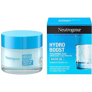 Neutrogena Hydro Boost Acqua Gel, Crema idratante viso in gel leggero a base acqua, Crema viso Acido Ialuronico per un'idratazione intensa, Ideale per pelle mista e sensibile, 50 ml