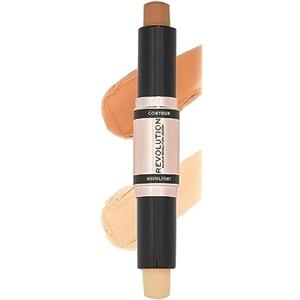 MAKEUP REVOLUTION LONDON Makeup Revolution Stick Contouring Duo, Contorno in Crema & Illuminante, Definisce gli Zigomi e Sculpe il Viso, Vegano e Cruelty-Free, Colore Medium, 2.4g