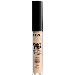 NYX Professional Makeup Correttore Can't Stop Won't Stop, Correttore Viso Liquido, Adatto a Tutti gli Incarnati, Vanilla, Confezione da 1