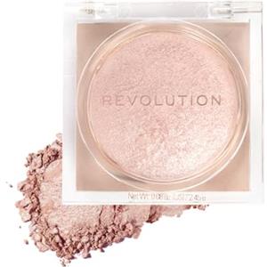 MAKEUP REVOLUTION LONDON Makeup Revolution Beam Bright Highlighter - Formula da Polvere a Liquido per un Eclat su Tutto il Viso, 5 Incantevoli Tonalità: Rose Lustre