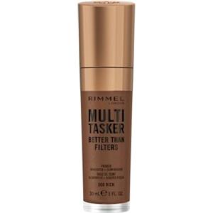 Rimmel London Rimmel Multi-Tasker Better Than Filters, 008 Rich, Primer Viso, Glow Booster e Illuminante, Formula Vegana, Leggera, Antietà, Pigmenti che Riflettono la Luce, Maxi Applicatore Soft-Touch, 30ml (1oz)