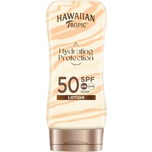 Hawaiian Tropic, Lozione Solare Hydrating Protection Sunscreen SPF 50, 180 ml