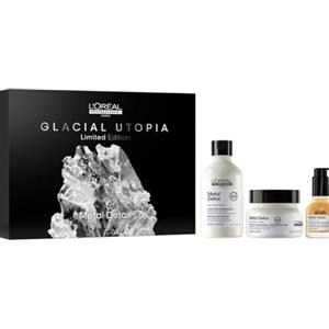 L'Oréal Professionnel, Cofanetto Regalo, Shampoo + Maschera + Olio, Per Tutti i Tipi di Capelli Danneggiati, Colore Brillante, Capelli Luminosi, Con Glicoammina, Metal Detox, 300 ml + 250 ml + 50 ml