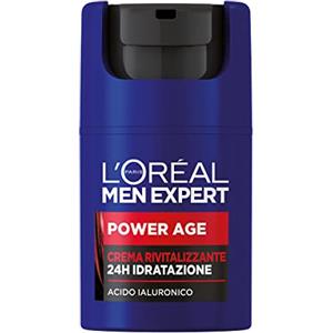 L'Oréal Paris Men Expert, Crema Rivitalizzante Power Age, 24H Idratazione, Con Acido Ialuronico, 50 ml