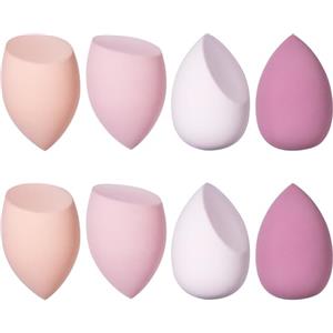 Carehabi Spugna Trucco, 8 Pz Spugnette Trucco Spugna Fondotinta Per Fondotinta, Cipria Liquida, Ecc., Blender Make Up è Disponibile In 3 Forme Per Soddisfare Le Vostre Esigenze-Rosa