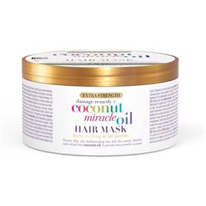 OGX Maschera Capelli Damage Remedy + Coconut Miracle Oil, Maschera capelli ristrutturante con Olio di Cocco, Tiaré e Vaniglia, Trattamento capelli danneggiati, secchi o crespi, 300 g