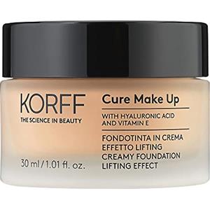 Korff Fondotinta Crema Effetto Lifting, Coprenza Media Alta con Acido Ialuronico e Vitamina E, Texture Fondente e Cremosa, Finish Satinato 03, Formato 30ml