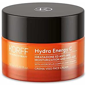 Korff Hydra Energy C, Crema Viso con Hydroplus Complex, Formula Idratante con Acido Ialuronico per Pelle Secche, 50ml