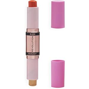 Revolution Beauty London Makeup Revolution, Blush & Highlight Stick, Coral Dew, Fard e Highlighter per il viso, 4,3g