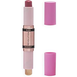 Revolution Beauty London Makeup Revolution, Blush & Highlight Stick, Mauve Glow, Fard e Highlighter per il viso, 4,3g