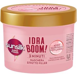 Sunsilk Maschera Idra Boom, Maschera Capelli Secchi e Sfibrati, Dona Fino a 72h di Idratazione e Effetto Anticrespo, Formula Super Fusion con Acido Ialuronico e Collagene, 440 ml