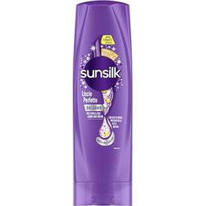 Sunsilk, Balsamo Liscio Perfetto, Balsamo per Capelli Lisci a Lungo e Setosi, Formula Active Fusion con Olio di Argan, Proteine della Seta e Biotina per Capelli Visibilmente Sani, 350 ml