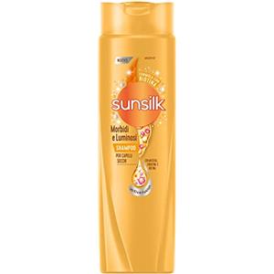 Sunsilk, Shampoo Morbidi e Luminosi, Shampoo Anticrespo, Dona Capelli Morbidi e Non Unti, Formula Active-Fusion con Olio di Argan e Mandorle, Cheratina e Biotina, 250 ml