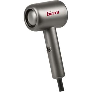 Girmi PH04 Asciugacapelli da Viaggio, 1000 W, 2 Velocità, 2 temperature, Design compatto, Leggero, Grigio