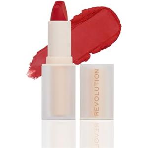 MAKEUP REVOLUTION LONDON Revolution Lasting Kiss Rossetto, Formula Matte, Lunga Tenuta, Vibe Rosso