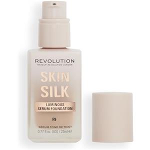 MAKEUP REVOLUTION LONDON Makeup Revolution, Skin Silk Serum Foundation, Light to Medium Coverage, Contains Hyaluronic Acid, F9, 23ml