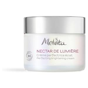 Melvita-Crema perfezionatrice di luminosità Nectar de Lumière-Aumenta la luminosità dell'incarnato-Azione mirata-Tutti i tipi di pelle-99% naturale-Biologico certificato-Vegan-Flacone da 50ml