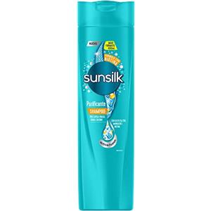 Sunsilk, Shampoo Purificante per Capelli Grassi, Purifica in Profondità, Formula Active-Fusion con Olio di Tea Tree, Aminoacidi e Biotina per Capelli Visibilmente Sani, 400ml