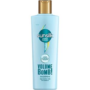 Sunsilk, Shampoo Volume Bomb, Shampoo Volumizzante, Dona Volume e Capelli Lucenti, Formula Super Fusion con un Mix di Acido Ialuronico Nutriente e Arginina per Tutti i Tipi di Capelli, 220 ml