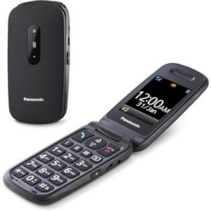 Panasonic KX-TU446EXB Telefono Cellulare Facilitato, Compatibile con Apparecchi Acustici, Ottimo per Anziani, Pulsanti Grandi Retroilluminati, Ampio Display, 600 Ore di Autonomia, Nero