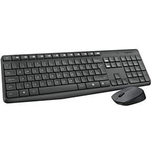 Logitech MK235 Combo Tastiera e Mouse Wireless per Windows, Ricevitore Unifying USB 2,4 GHz Wireless, 15 Tasti FN, Lunga Durata della Batteria, PC, Laptop, Layout Italiano QWERTY - Grigio