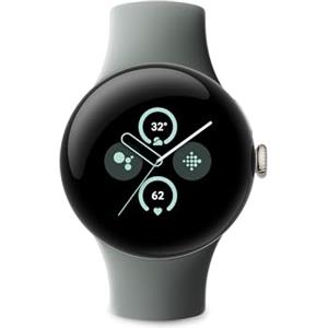 Google Pixel Watch 2 da Fitbit e Google - Monitoraggio battito cardiaco, Gestione stress, Funzionalità di sicurezza - Smartwatch Android - Cassa in alluminio - Cinturino sportivo grigio verde - Wi-Fi