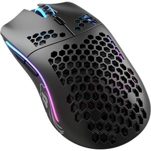 Glorious Gaming Model O Wireless Mouse da gaming senza fili - Superleggero, 69 g, design a nido d'ape, RGB, ambidestro, wireless 2,4 GHz senza lag, fino a 71 ore di batteria - Nero opaco