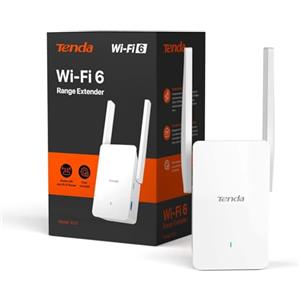 Tenda A23 Ripetitore WiFi 6 AX1500, Wifi Extender Dual-Band, Gigabit Porta, Antenne 2 * 5dBi, LED di Segnale Intelligente, Easy Setup, WPA3