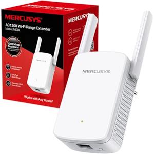 MERCUSYS TP-Link Mercusys ME30 Mesh WiFi Ripetitore Wifi Dual-Band 1200 Mbps, Ripetitore WiFi Potente per Casa, WiFi Extender e Access Point, Amplificatore WiFi, Compatibile con Tutti i Modem Router WiFi