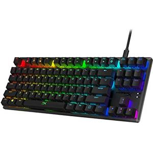 HyperX Alloy Origins Core, Tastiera Meccanica da Gaming Cablata, Illuminazione RGB, Telaio in Alluminio, 80 Milioni di Pressioni Garantite, Cavo USB-C, 3 Dispositivi Collegabili, Layout Inglese, Nera