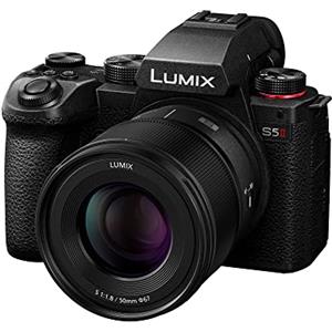 Panasonic LUMIX DC-S5 II, Corpo Macchina Mirrorless Full Frame con 50mm F1.8 Lenti, Registrazione Video 4K 60P e 6k 30P Illimitata, Schermo Ribaltabile, Wi-Fi, AF Ibrido di Fase, IS Attivo, Nero