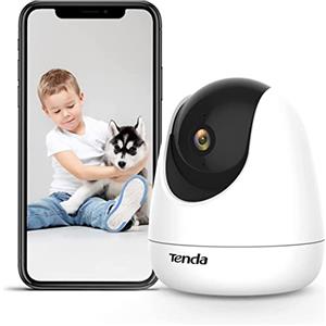 Tenda Telecamera Wi-Fi Interno CP3, Videocamera Sorveglianza 1080P con 360°Pan/Tilt, Audio Bidirezionale, Rilevamento del Movimento, Webcam di Sicurezza per Bambini/Anziani/Cani