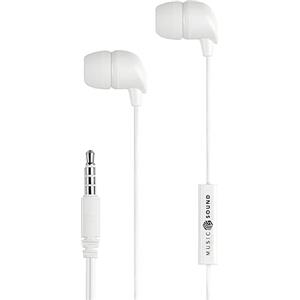 Music Sound | AURICOLARI Fullcolor in-ear | Auricolari con filo e microfono - Jack 3.5 mm - Colore Bianco