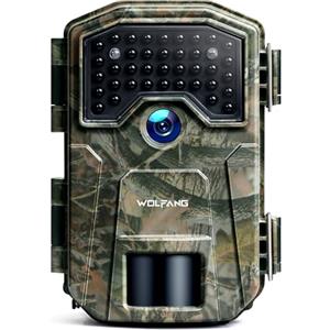 WOLFANG Fototrappola 36MP HD, Fotocamera Caccia con 38 LED a Infrarossi Invisibili 940nm, Infrarossi Rilevatore di Movimento Visione Notturna IP66 Impermeabile per la Caccia e l'osservazione la Fauna