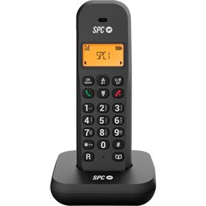 SPC Keops - Telefono Cordless con Display Retroilluminato 35x30 mm | ID Chiamante | Rubrica 50 Contatti | Modalità ECO | Compatibilità GAP | Design Compatto e Leggero, Nero