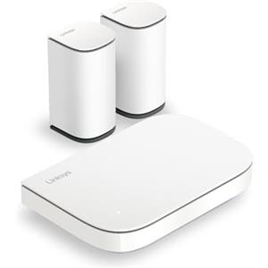 Linksys Velop Micro WiFi 6 mesh dual-band, Router WiFi 6, Velocità max 3 Gbps, portata 465 m2, per oltre 150 dispositivi, Sostituisce extender e router, confezione da 3