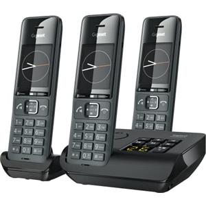 Gigaset Comfort 520A Trio - 3 Telefoni Cordless Con Segreteria Telefonica, Audio Con Funzione Vivavoce - Protezione Chiamate - Rubrica Con 200 Contatti, Nero, ‎5.2 x 2.6 x 16.1 cm, 116 grammi