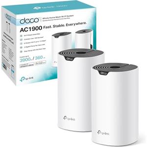 TP-Link Deco S1900(2-pack) Router WiFi Mesh AC1900Mbps, Router e Ripetitore, Controllo Parental, Compatibile con Amazon Alexa, 2 Pezzi con Copertura Fino a 360㎡, 3 Porte Ethernet Gigabit Versione 2023