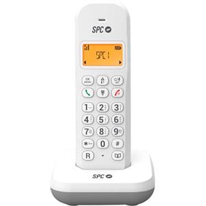 SPC Keops - Telefono Cordless con Display Retroilluminato 35x30 mm | ID Chiamante | Rubrica 50 Contatti | Modalità ECO | Compatibilità GAP | Design Compatto e Leggero, Bianco