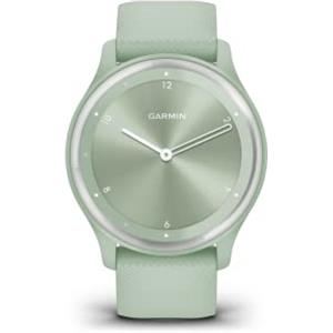 Garmin vívomove Sport, Smartwatch ibrido, Cassa 40mm, Touchscreen OLED e Lancette, Cardio, SpO2, GPS connesso, Monitoraggio 24/7, Notifiche, Calendario, SMS emergenza (Agave Mint) (Ricondizionato)